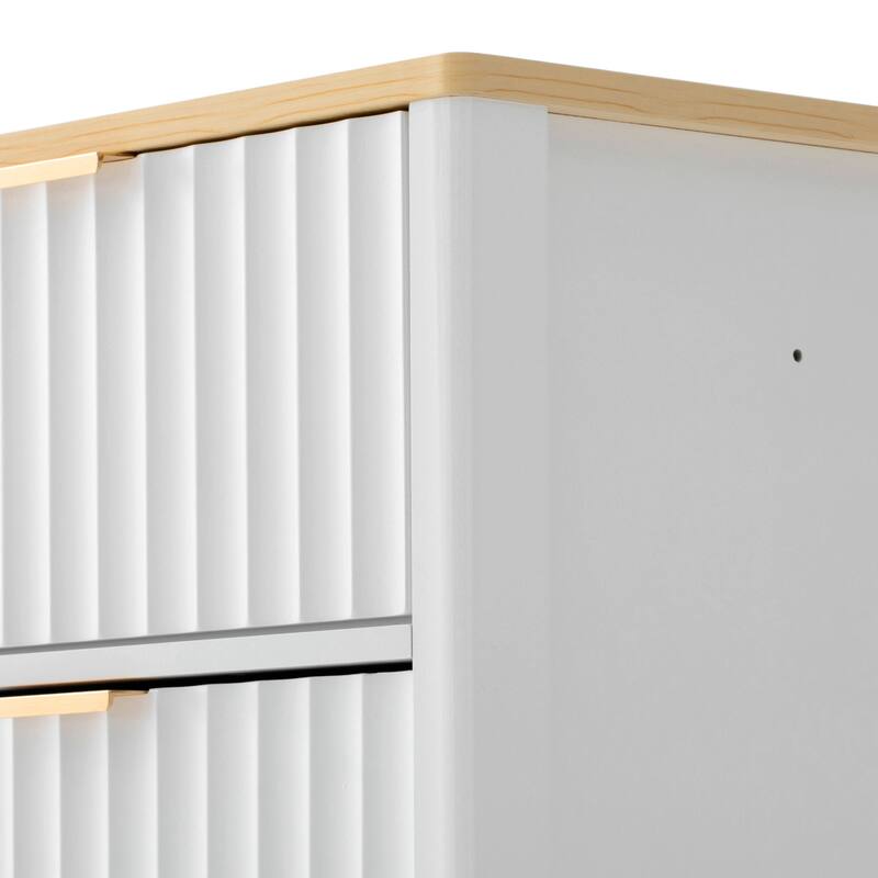 Kitchen Island with Extendable Dining Table & Power Outlet, Kitchen Table with Double-Side Storage, 2 Drawers & 2 Open Shelves