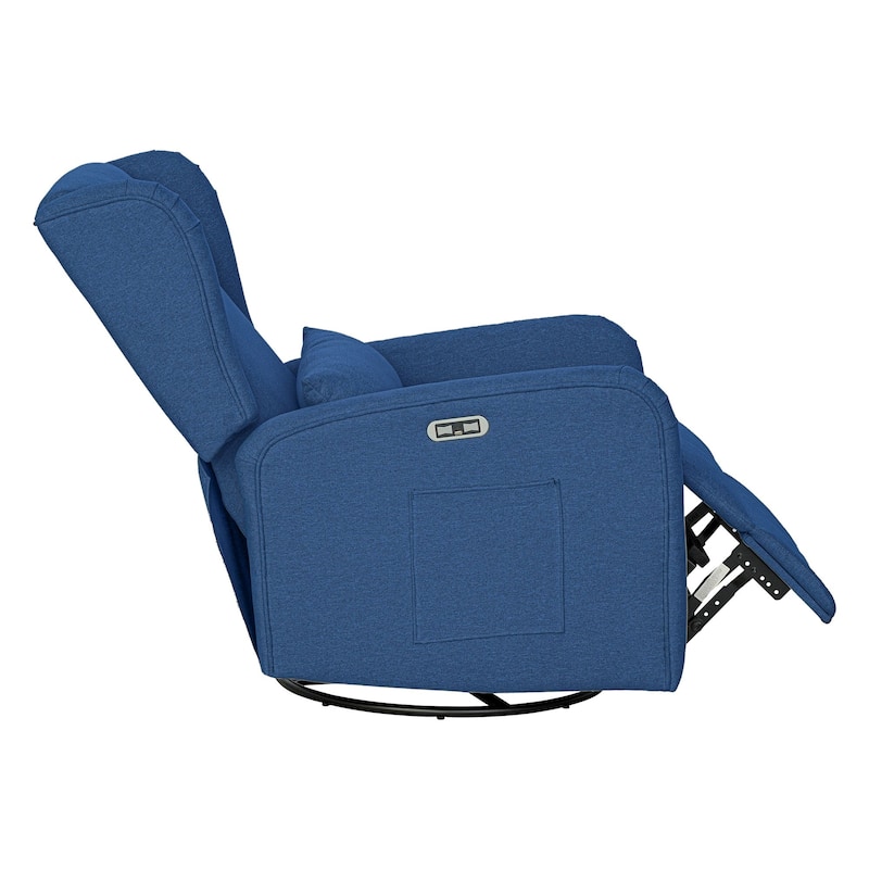 Madison Park Candace Power Recliner 3-in-1 with Swivel, Glider, USB Ports