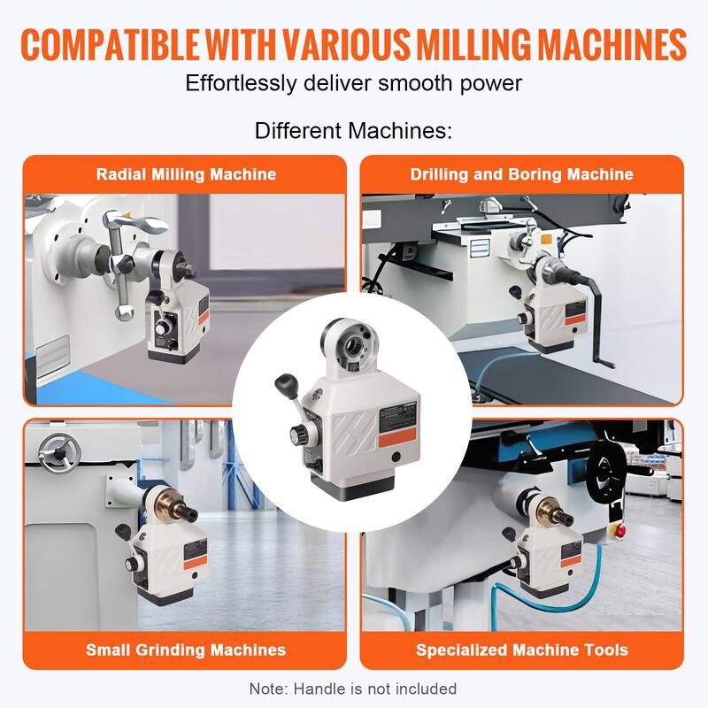 Z-Axis Power Feed for Milling Machine, 450 in-lb Torque, 0-200RPM Adjustable Rotate Speed 120V Power Table Feed Mill Feeder