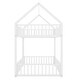 preview thumbnail 10 of 10, Metal Twin over Twin House Bunk Bed with Fence and Door