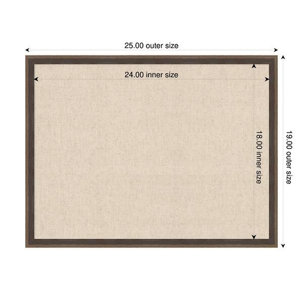 dimension image slide 64 of 91, Amanti Art Framed Fabric Pinboard Natural Linen Printed Bulletin Board