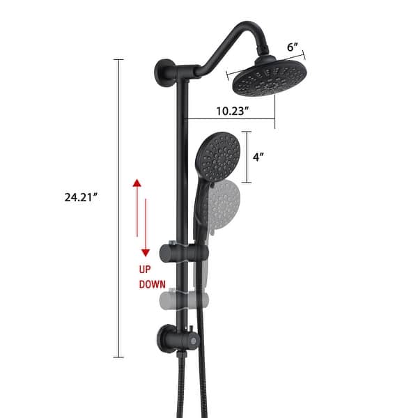 PROOX 5 Sprayer Shower Head Faucet with Handheld Slide Bar 6 On Sale Bed Bath & Beyond