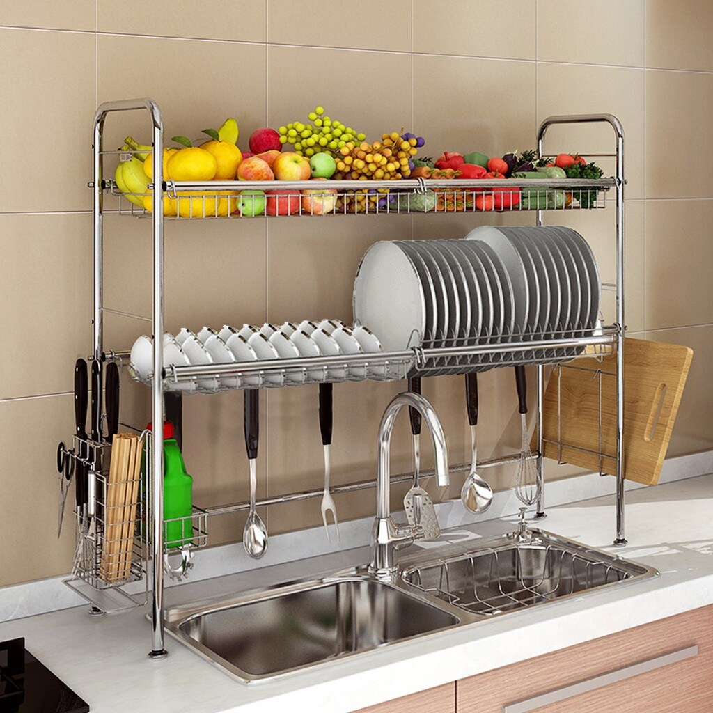 Dish Drying Rack Over Sink Display Drainer Kitchen Utensils Holder -  25x20x12 inch - Bed Bath & Beyond - 32583965