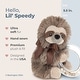 preview thumbnail 2 of 4, Bearington Baby Lil' Speedy Sloth 5.5" Shaker Ring Rattle