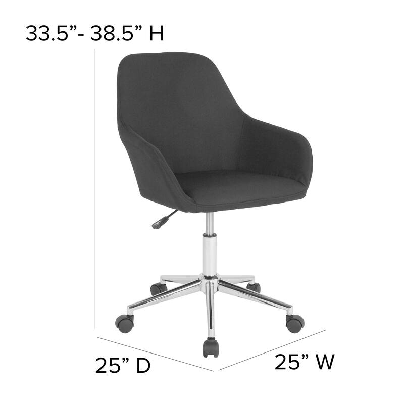 Home & Office Mid-Back LeatherSoft Upholstered Swivel Chair