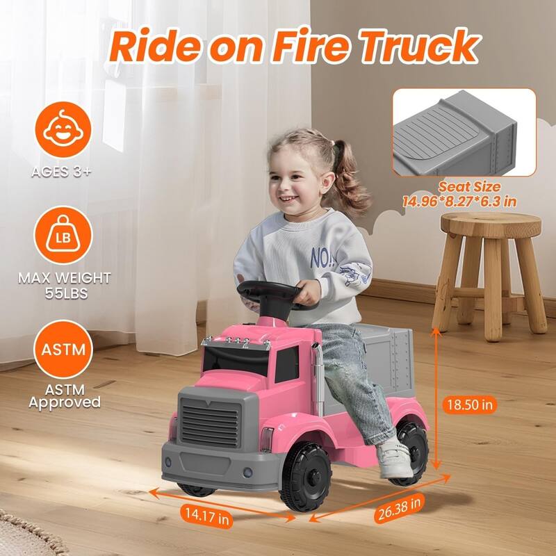 EROMMY Kids Ride-On Cars – 24V 2-Seater Dump Truck / 12V Fire Truck / 1:16 High-Speed RC Car – Multiple Colors & Styles