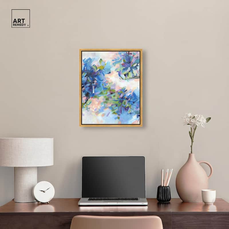 Blue Botanicals Canvas by Art Remedy