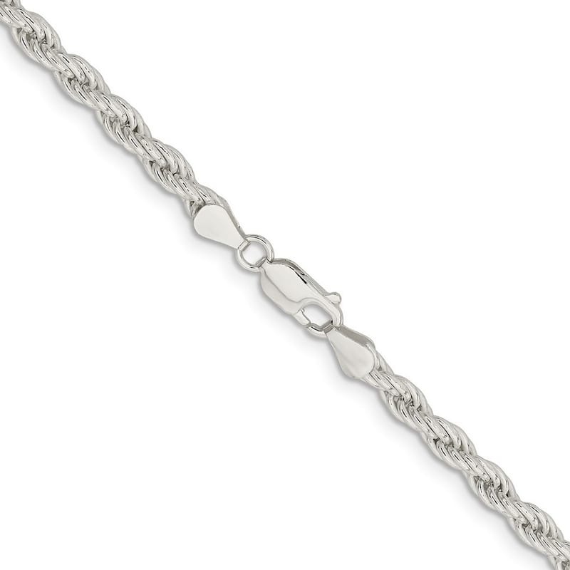 Curata 925 Sterling Silver 5.0mm Solid Rope Chain Necklace for Men