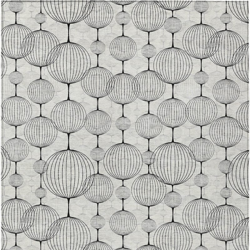 HomeRoots Geometric Transitional Rectangle Outdoor Rug