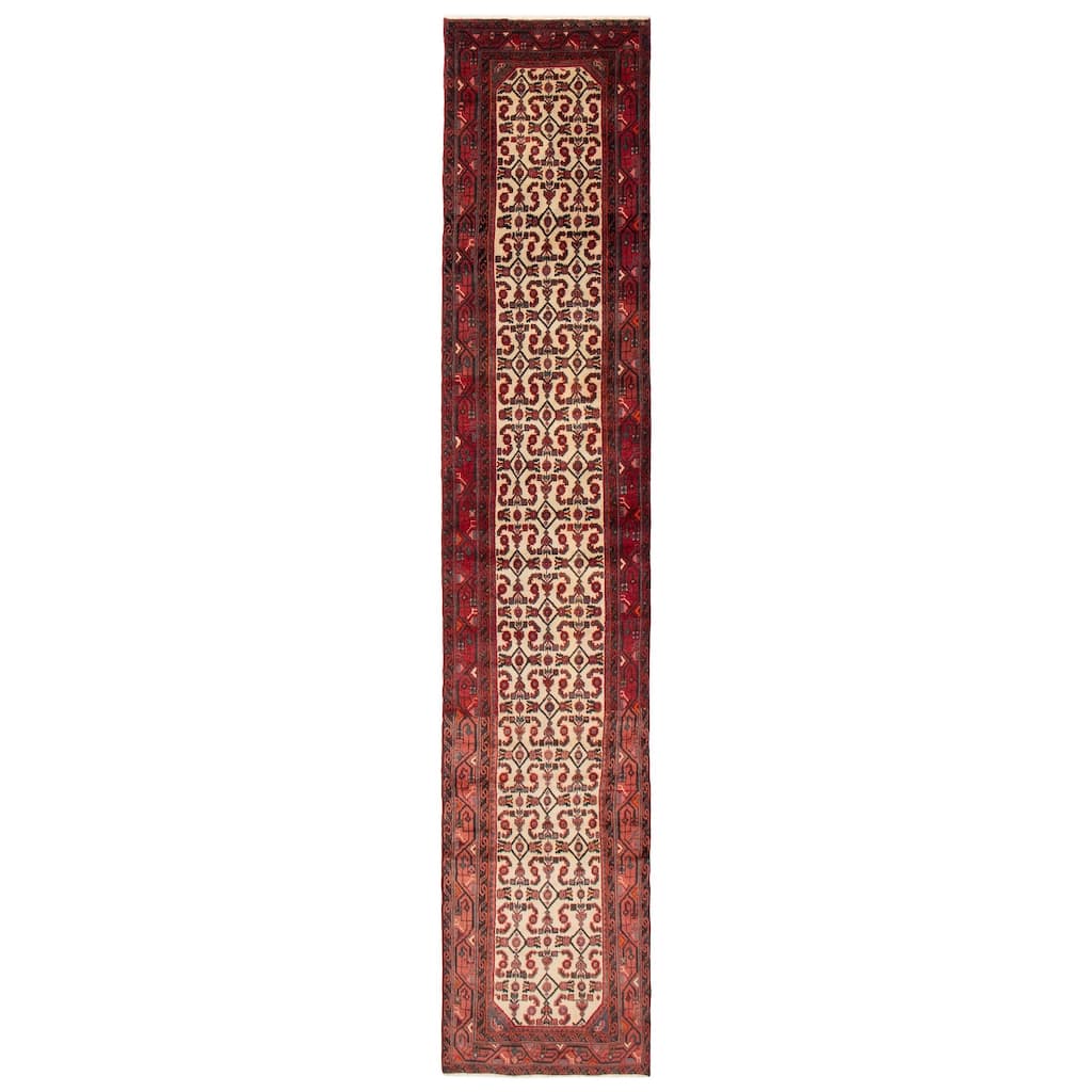 ECARPETGALLERY Hand-knotted Andelz Cream Wool Rug - 2'8 x 13'2