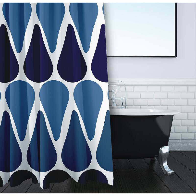 71 x 74-inch, Watermelon Seeds, Geometric Print Shower Curtain