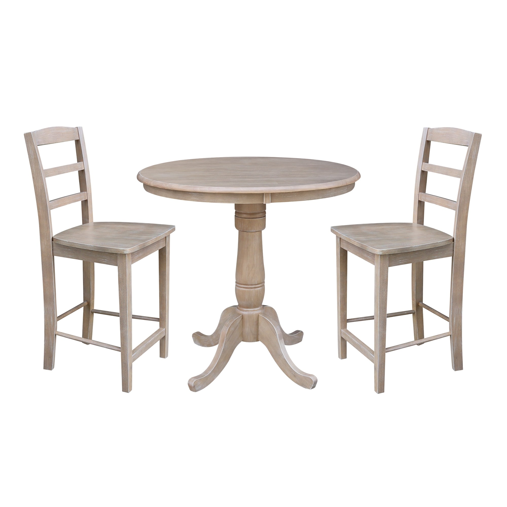 36" Round Pedestal Counter Height Table and Stools