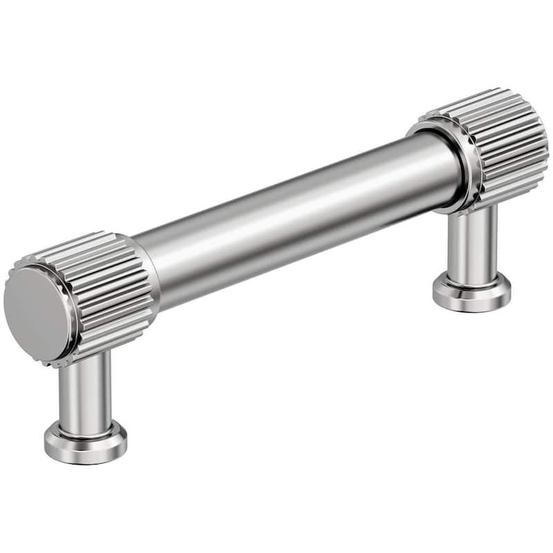 Amerock BP37803 Farewind 3-3/4" Center to Center Fluted Bar Cabinet - Polished Nickel