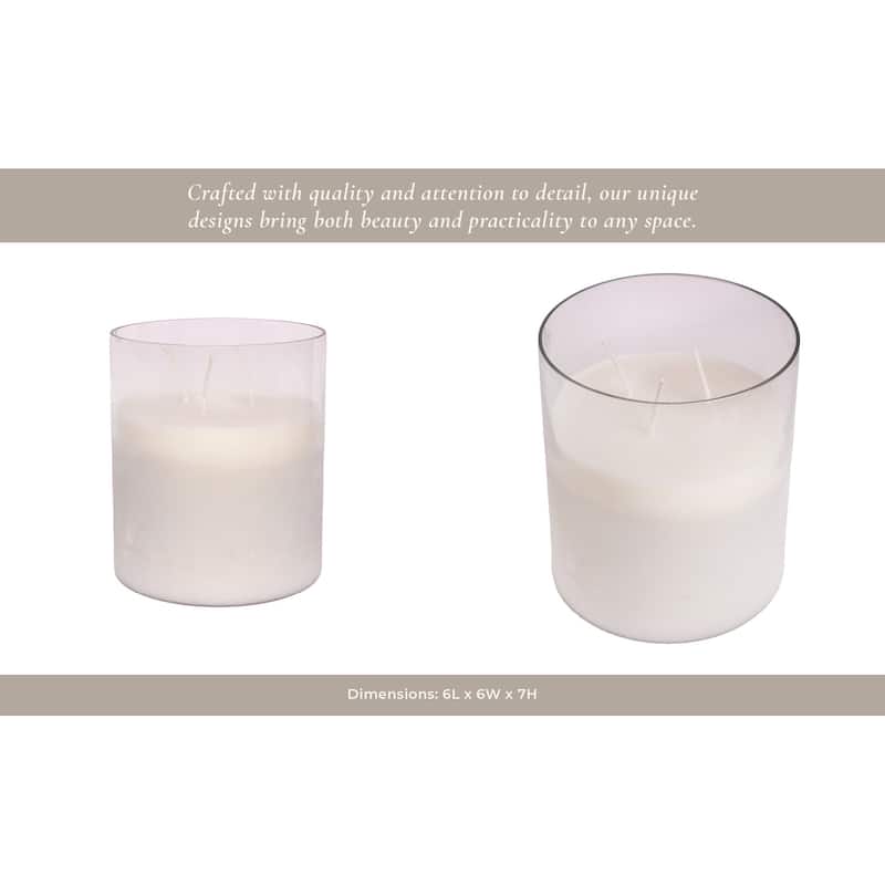 Indoor Candle Glass Wax Modern Decorative Accent Candle Sleek Design