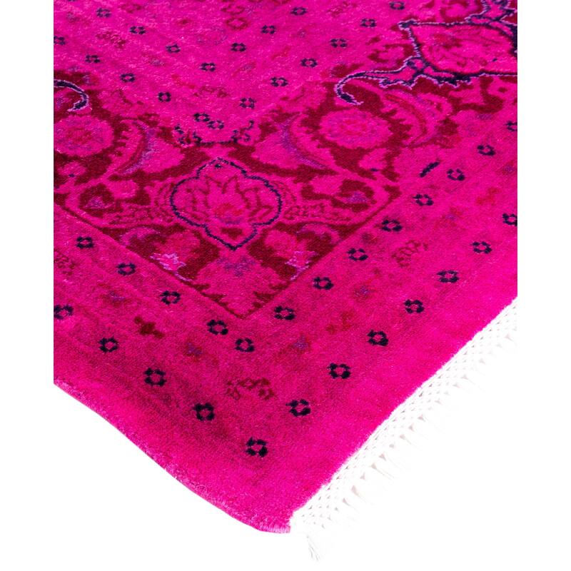 Overdyed One-of-a-Kind Hand-Knotted Area Rug - Purple - 8' 2" x 10' 3"