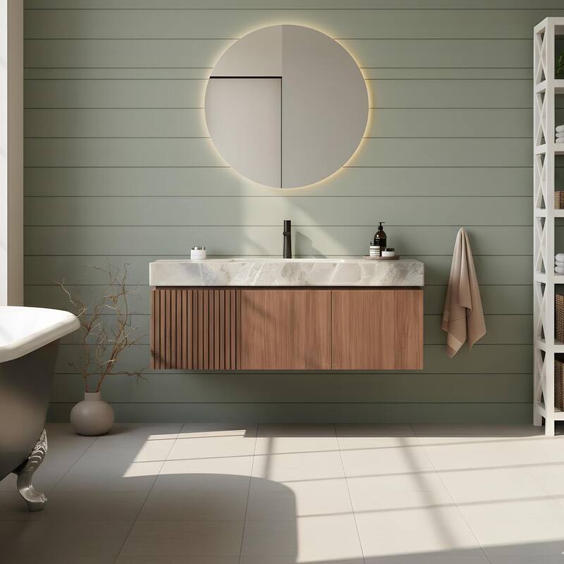Floating Bathroom Vanity with 1 Pre-drilled Faucet Holes