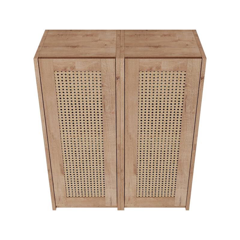 Modern Wall-Mounted Bathroom Side Cabinet, Space-Saving Floating Storage Cabinet with Reversible Door