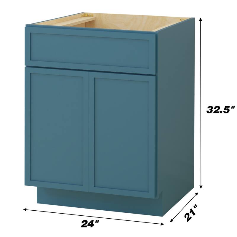Vanity Art 24" Freestanding Single Base Storage Cabinet with Soft Close Doors