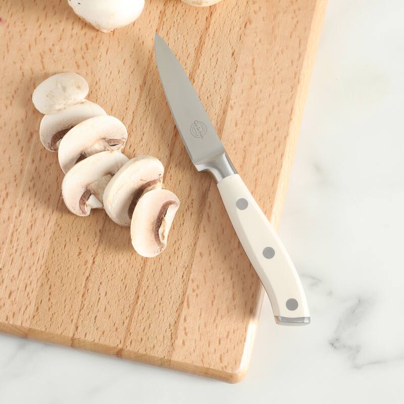 Sur La Table Kitchen Essential Tasting Kitchen German Steel Forged Full Tang Prfessional Knife with White Handle