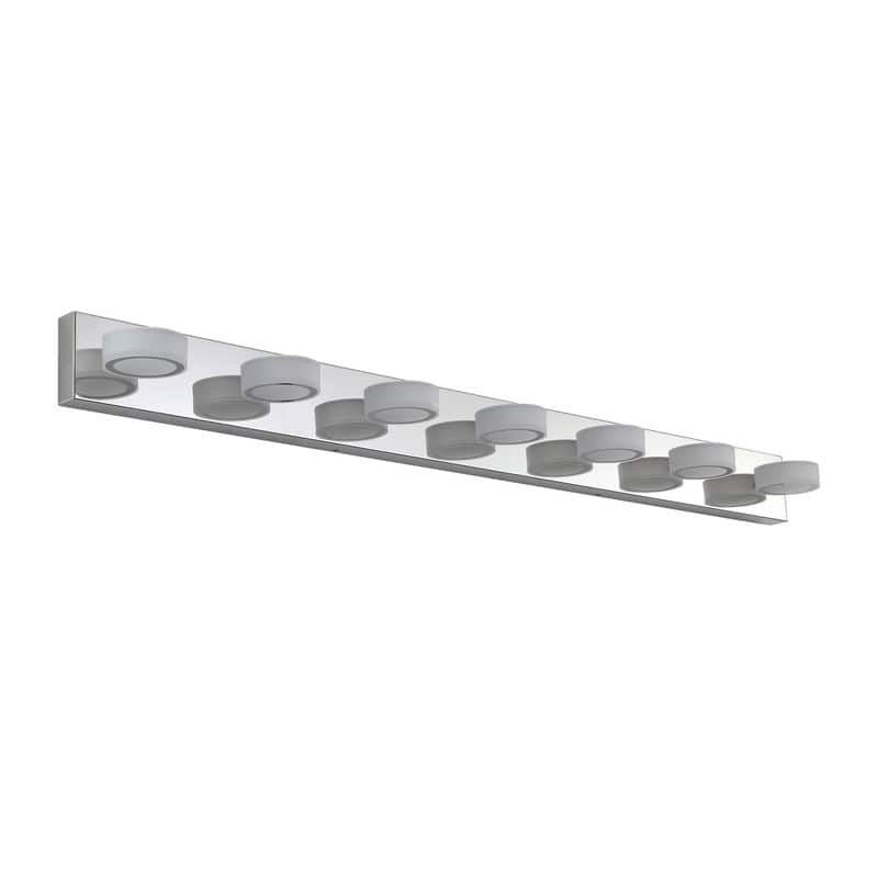 Contemporary LED Vanity Light Fixture – Chrome & Acrylic Bathroom Wall Sconce with Dimmable Lighting‌