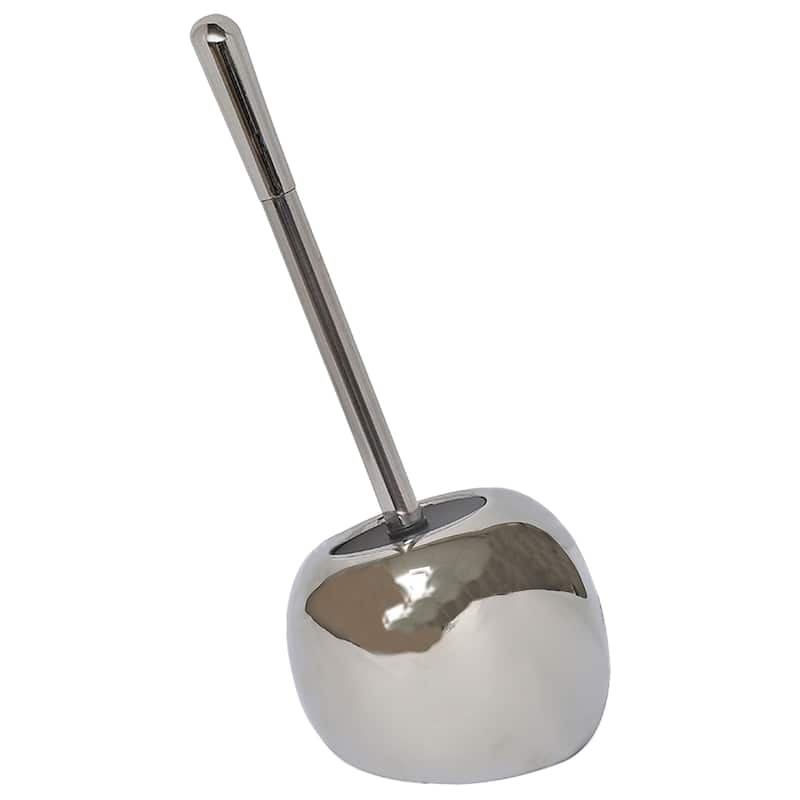 PISE Freestanding Toilet Brush and Holder Set - 15"H x 6"L x 6" W - Chrome
