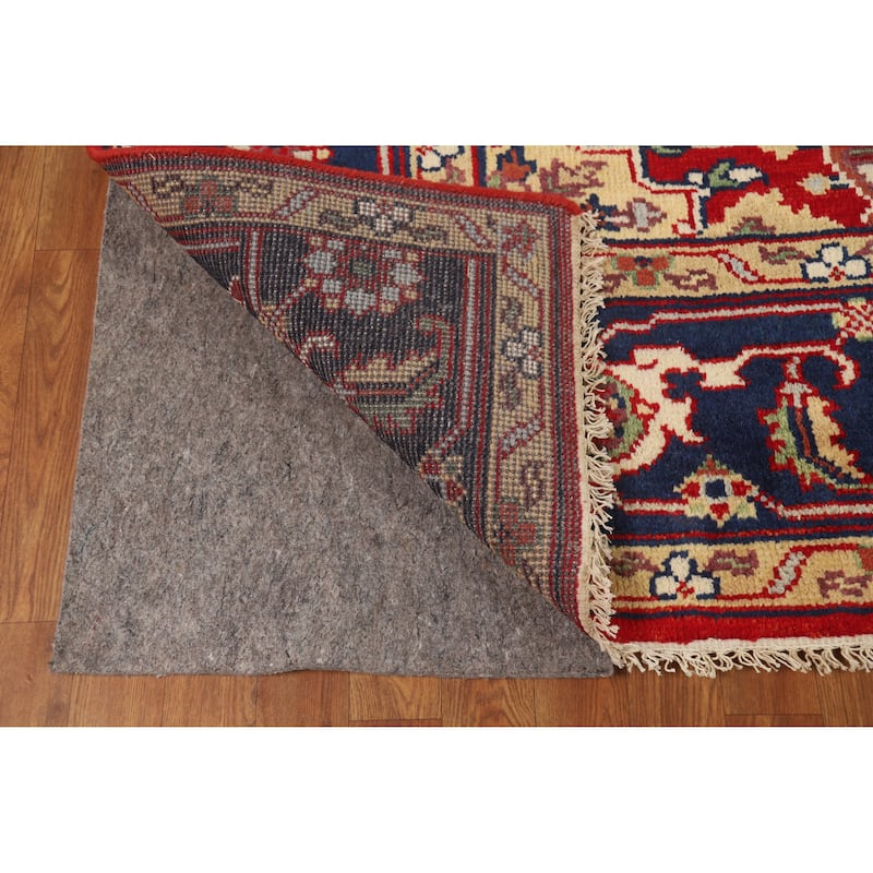 Hand Knotted Oriental 100% Wool Carpet Traditional Medallion Red Heriz (serapi) Area Rug - 9' 11'' X 7' 11''