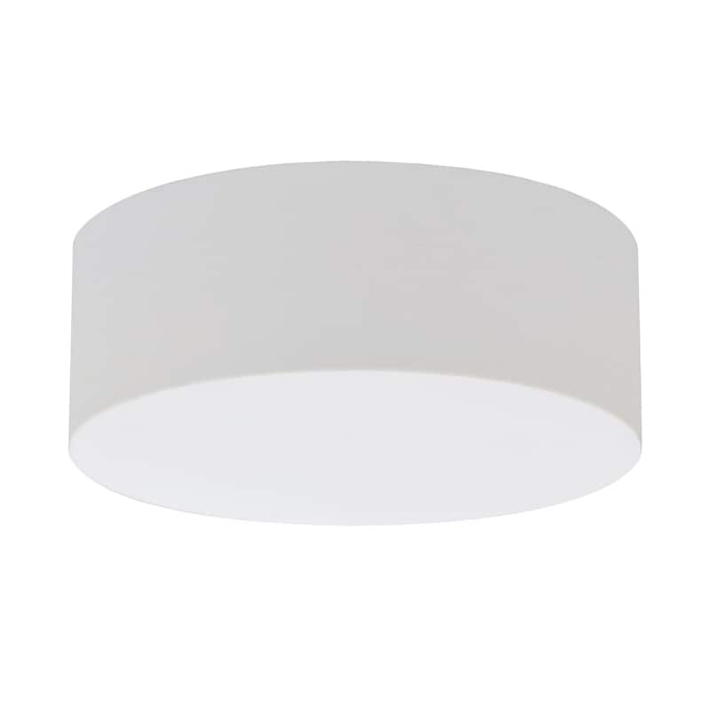 AFX ANF1932LAJUD Anton 20" Wide Flush Mount Drum Ceiling Fixture - Linen White