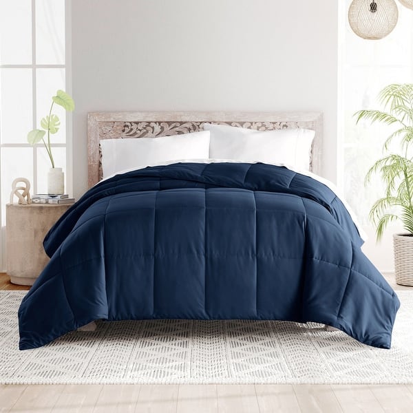 slide 2 of 12, Becky Cameron All Season Lightweight Premium Down-Alternative Comforter Full - Queen - Navy