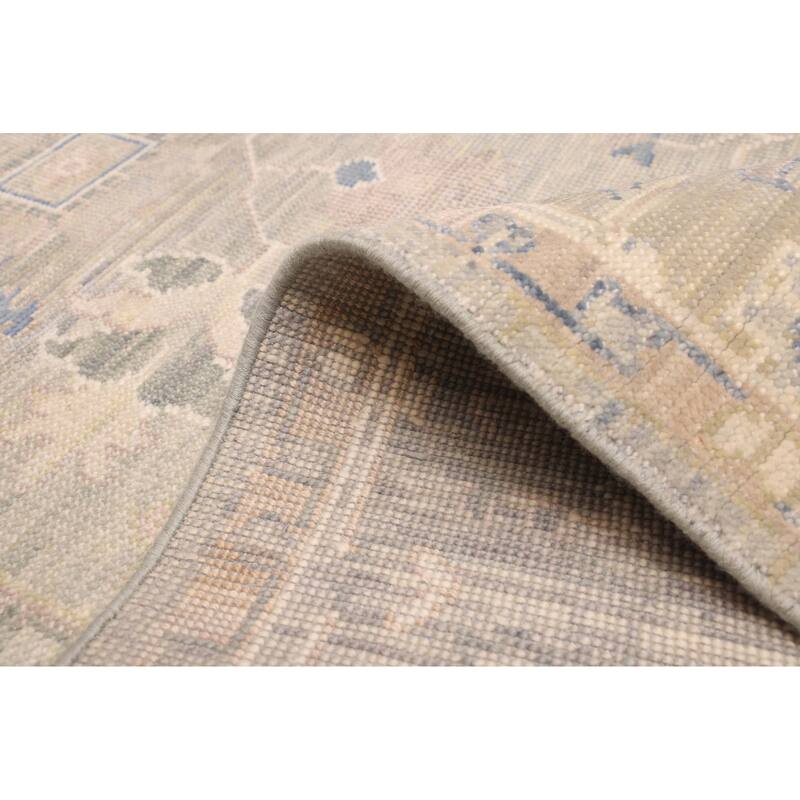 ECARPETGALLERY Hand-knotted Modern Oushak Light Green, Sage Wool Rug - 8'0 x 10'3