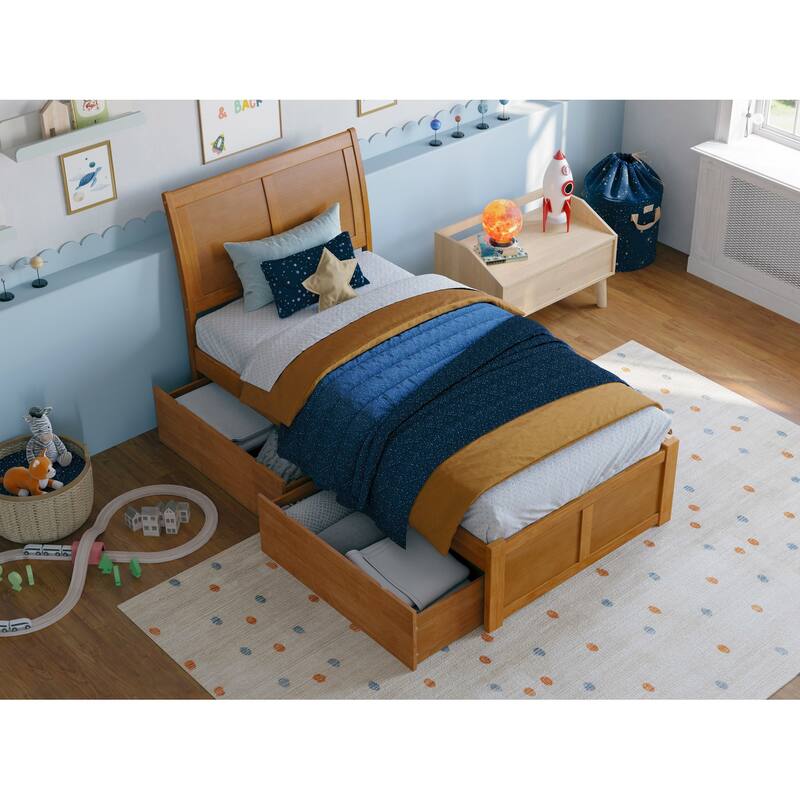 Portland Platform Bed with Footboard and Storage Drawers