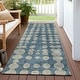 preview thumbnail 74 of 101, Machine Washable Indoor/ Outdoor Chantille Abstract Dots Rug Denim - 2'3" x 7'6"