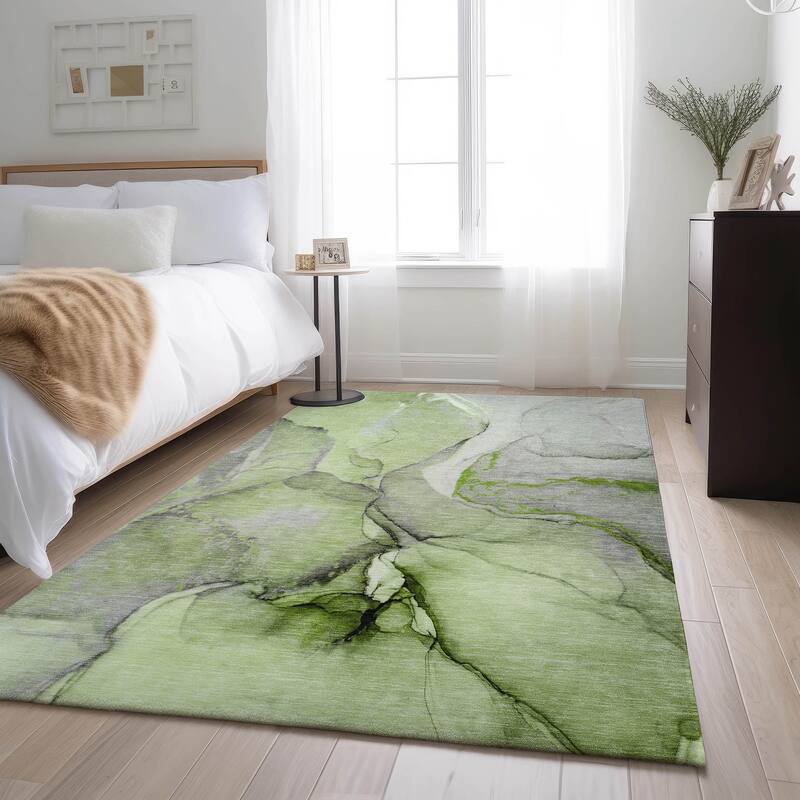 Premium Washable Super Soft Mayfield Rug - Green - 10' x 14' - Rectangle