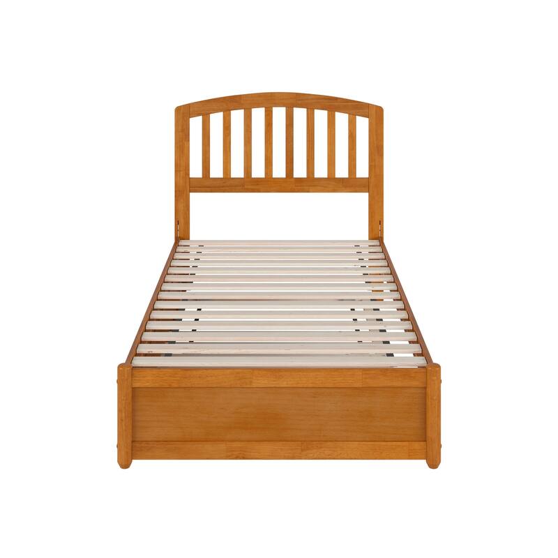 Lucia Platform Bed with Panel Footboard and Twin Trundle