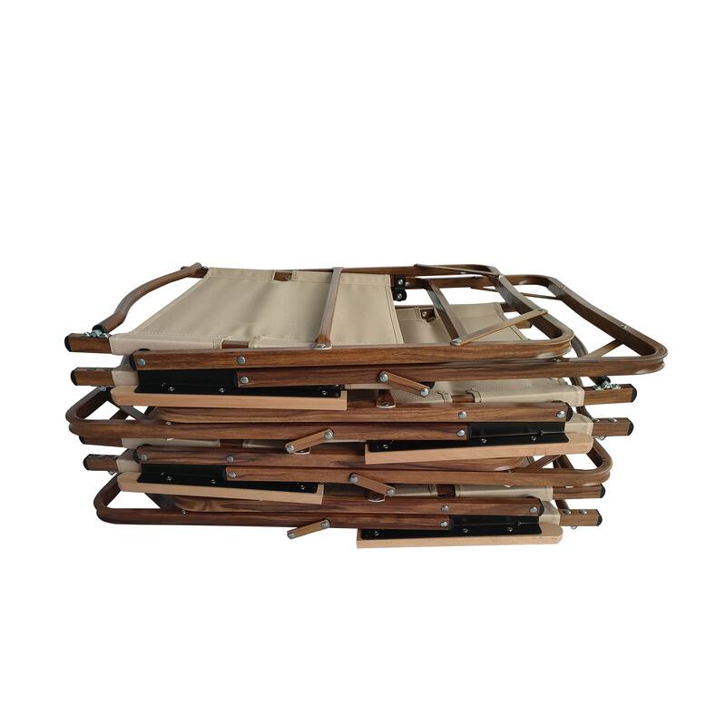 Comfy Foldable and Portable Chair with Armrests Aluminium Frame, Travel Kermit Chair Easy to Fold and Carry, Set of 4