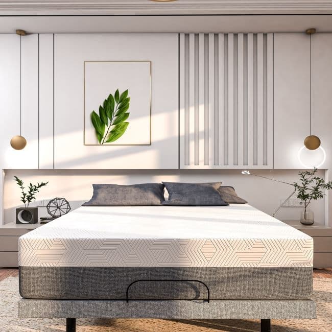 Renanim Cooling Gel Memory Foam Mattress, Breathable & Supportive for Cooler Sleep