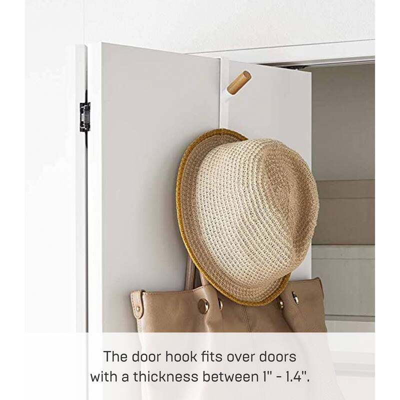 Yamazaki Home Over-the-Door Hook, Steel - L 3.86 x W 0.59 x H 7.09 inches