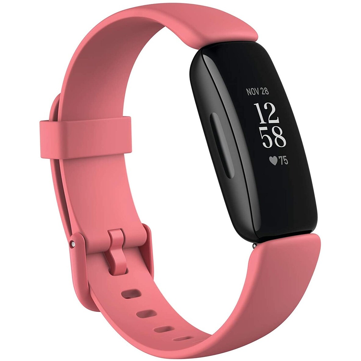 Fitbit Inspire 2 Health & Fitness Tracker, Black/Rose (S/L Bands)