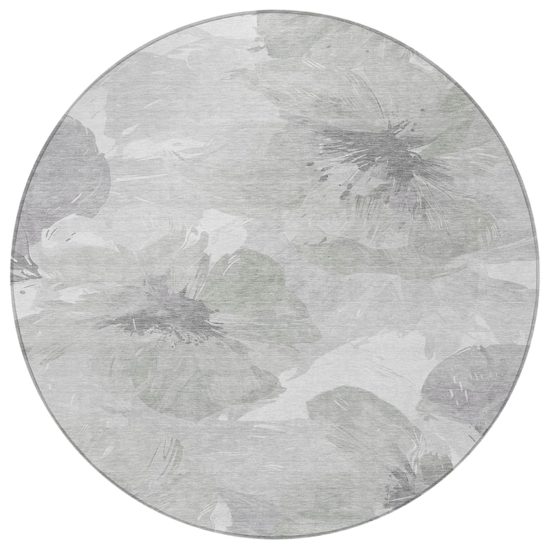 HomeRoots Floral Transitional Rectangle Outdoor Rug