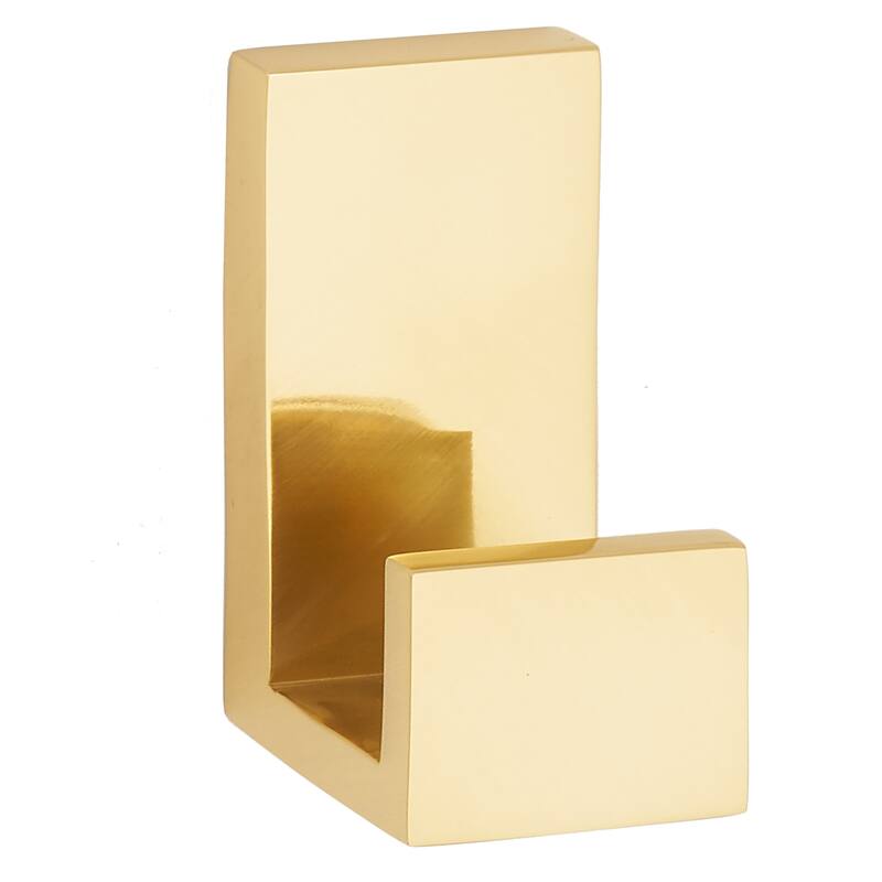 Alno A6481 Linear 1-3/16" Wide Solid Metal Modern Bathroom Robe Towel - Unlacquered Brass