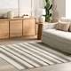preview thumbnail 5 of 16, Nuloom Salome Farmhouse Striped Fringe Area Rug 8' x 10' 2" - Brown