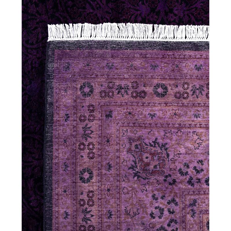 Overdyed One-of-a-Kind Hand-Knotted Area Rug - Purple - 10' 0" x 16' 10"