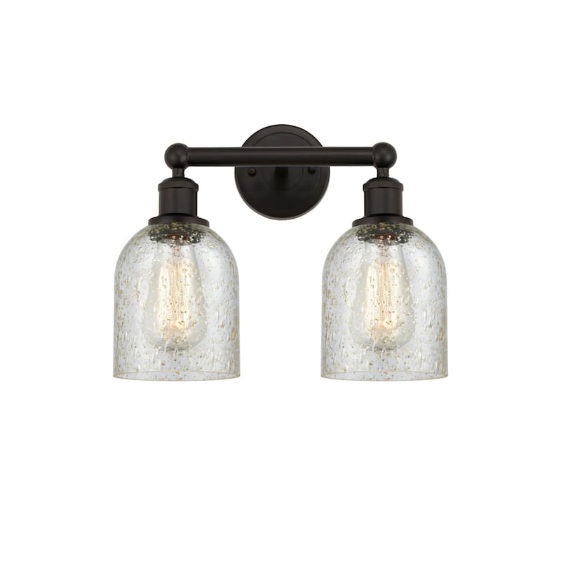 Innovations Lighting 616-2W-12-14 Caledonia Vanity Caledonia 2 Light - Oil Rubbed Bronze / Mica