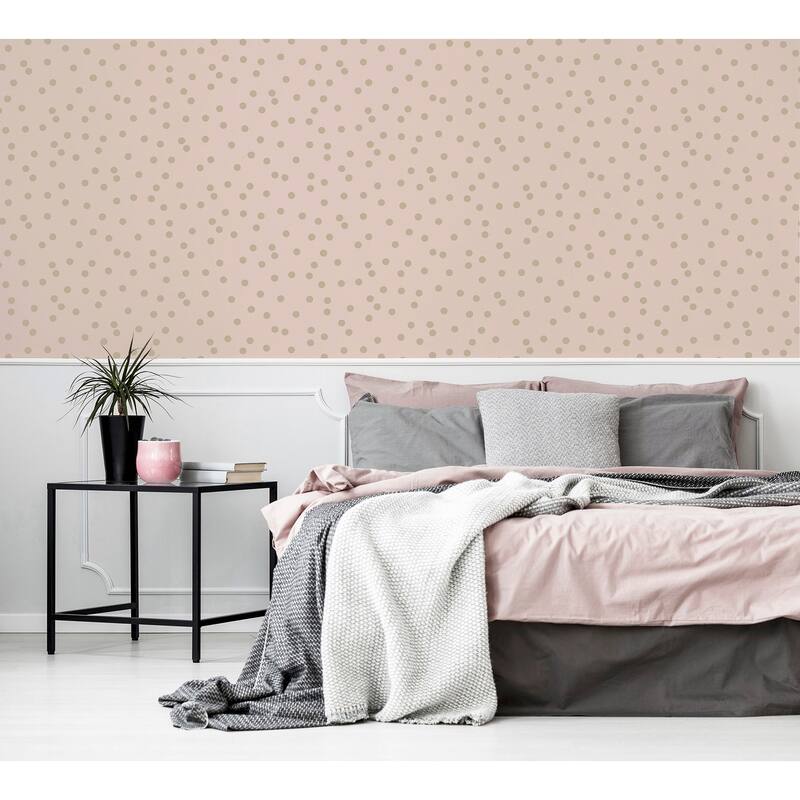 Arthouse Priscella Blush Polka Dot Wallpaper