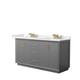 Option Dark Gray, Bronze Trim, White Quartz Top