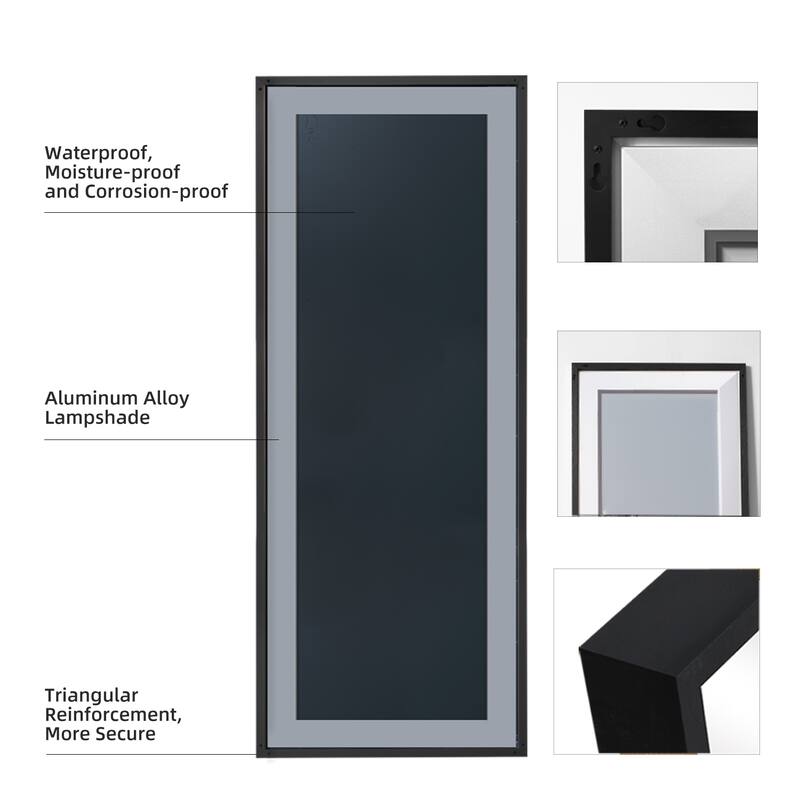 LED Mirror Full Length Mirror with Lights Black Bed Bath & Beyond