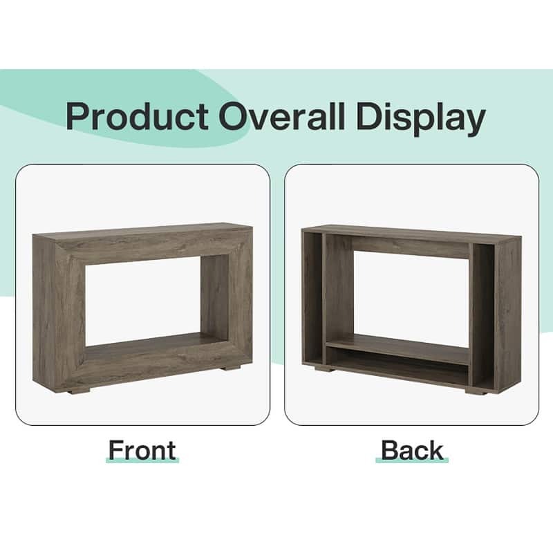 47 Inches Narrow Wood Console Table with Storage - 47.24" W x 29.1" H x 11.81" D