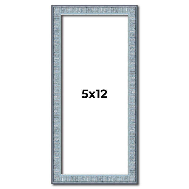 5x12 Frame Rustic Sky Blue Solid Wood Picture Frame | 0.75 Inch
