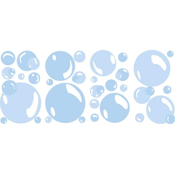 slide 2 of 5, RoomMates Blue Bubbles Wall Decals