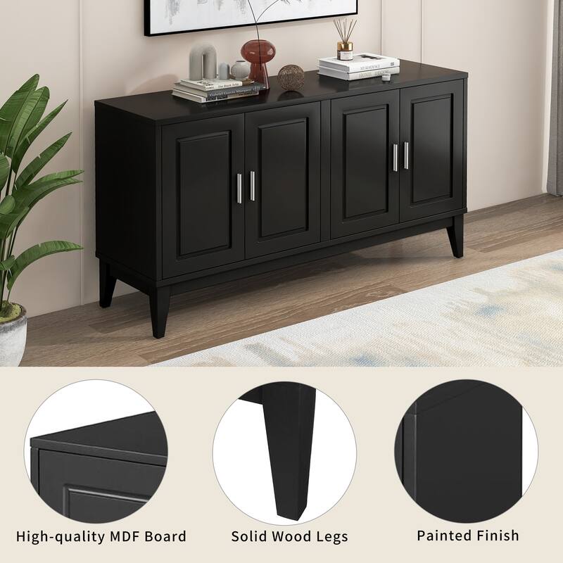 Large Living Room and Dining Room Sideboard Storage Cabinet with Two Spacious Console and Cable Management