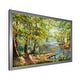 preview thumbnail 8 of 8, Designart 'Autumn Forest With Meandering River' Lake House Framed Art Print